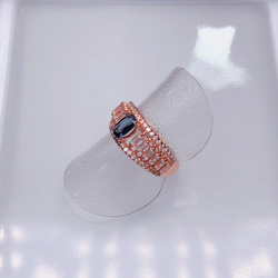 Mi Tesoro シルバー925 天然スピネルー調節指輪/古典奢華-尖晶石戒指-925銀 第5張的照片