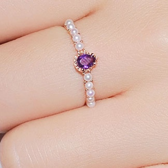 Mi Tesoro シルバー925 アメジスト指輪/智慧珍飾-天然紫水晶戒指 第3張的照片