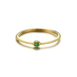 Mi Tesoro シルバー925 エメラルド指輪/薄荷清新-祖母綠戒指 第1張的照片