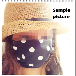 送料無料｜ゴム無し マスク 取替用 インナーマスク；白黒 菱形模様 シンプル 和モダン メンズ ユニセックス；手作り素材 6枚目の画像