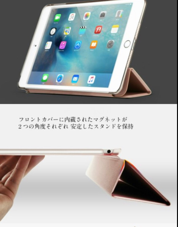 iPad ソフトTPUサイドエッジふちが柔らかいタイプ半透明バックケース/一体型 6枚目の画像