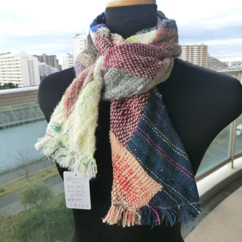ハンドメイド パッチワーク マフラー