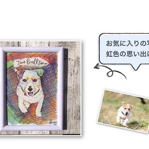 RIN★A 似顔絵ギフト制作 似顔絵プレゼント【スタンダードタッチ(色鉛筆)】4名分 似顔絵