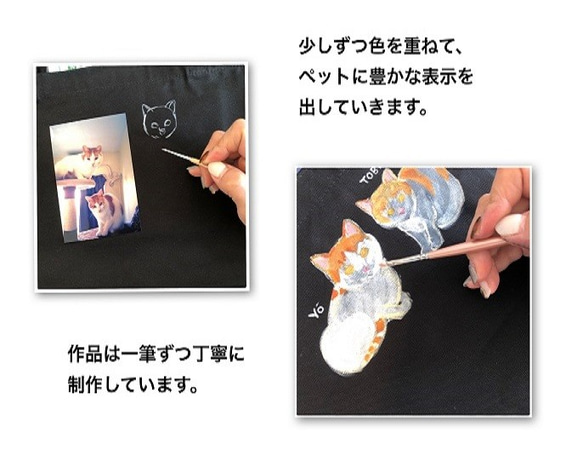 【送料無料】ゴールデンレトリバー手描きデニムペンケース 10枚目の画像