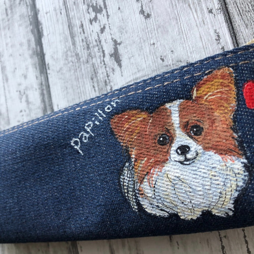 「パピヨン」アクリル画　動物画 Yahoo!オークション - 犬の絵 直筆 手書き アクリル画 イヌの