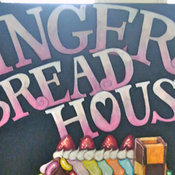 【送料無料】Xmasギフトに最適！チョークアートで描いたお菓子の家　A1サイズ程度 4枚目の画像