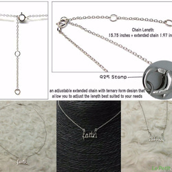 925 Silver Necklace Faith Pendant Platinum-Clad 7枚目の画像