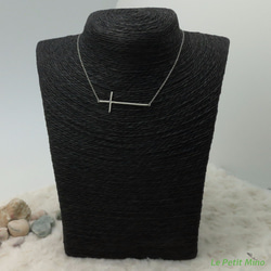 925 Silver Cross Necklace Simple Pendant Platinum-Clad 10枚目の画像