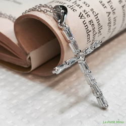 925純銀十字架項鍊鋯石款鍍白金 - 活出愛系列- 附精緻收納盒 第2張的照片