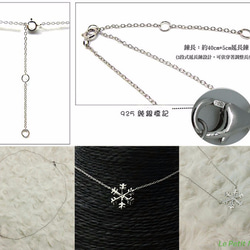 925 Silver Necklace Snowflake Pendant  Platinum-Clad 10枚目の画像