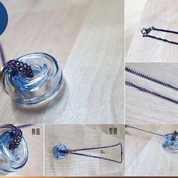 Diffuser Liuli Art Glass Donut Necklace Colorful Chain 7枚目の画像