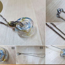 Diffuser Liuli Art Glass Donut Necklace Colorful Chain 4枚目の画像