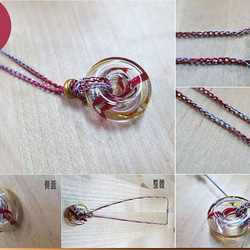 Diffuser Liuli Art Glass Donut Necklace Colorful Chain 8枚目の画像