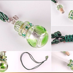 Diffuser Necklace Cord Petite Aroma Vial Art Glass 3枚目の画像