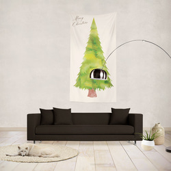 送料無料も　クリスマスツリータペストリー【飾り付き】　 壁掛け 簡単　　011 2枚目の画像