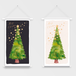 クリスマスツリータペストリー【飾り付き】　 壁掛け 簡単　Sサイズ価格　013 3枚目の画像