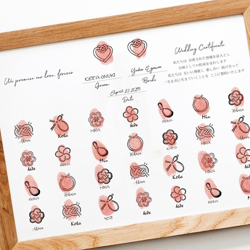 結婚証明書 ゲスト参加型 結婚式 人前式 水引き 和婚 certificate026