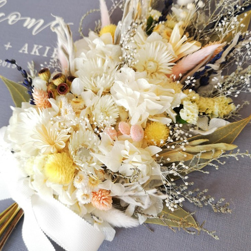 ウェルカムボード 結婚式 紫陽花 プリザーブドフラワー