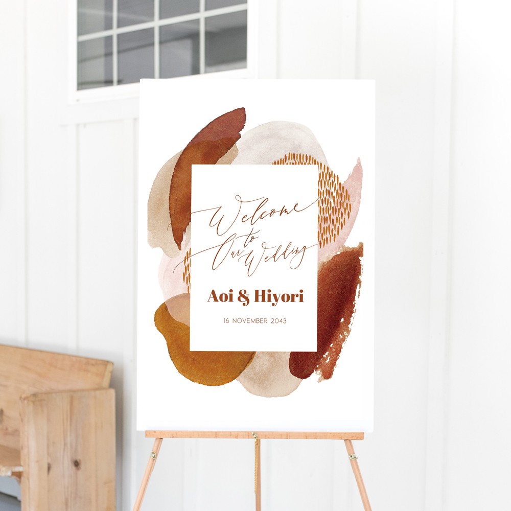 ウェルカムボード #a ブーケ付きウェルカムボード/ミモザ - airaka｜花飾りのアトリエ