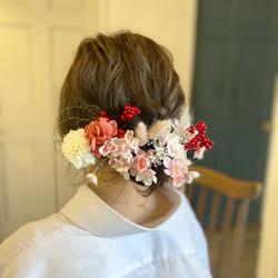 ヘアアクセ 成人式 ヘッドパーツ 髪飾り 桜 ピンク ウェディング 結婚式 卒業 　headparts023_S 7枚目の画像
