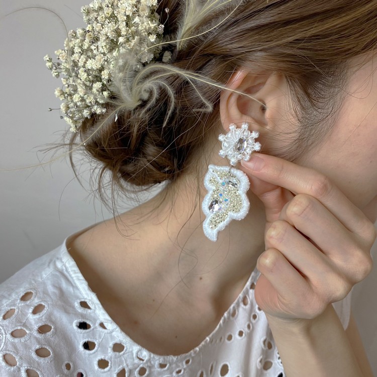 刺繍ビジュ　ピアス　アクセサリー　Brand：RAIME　H.R.h_26