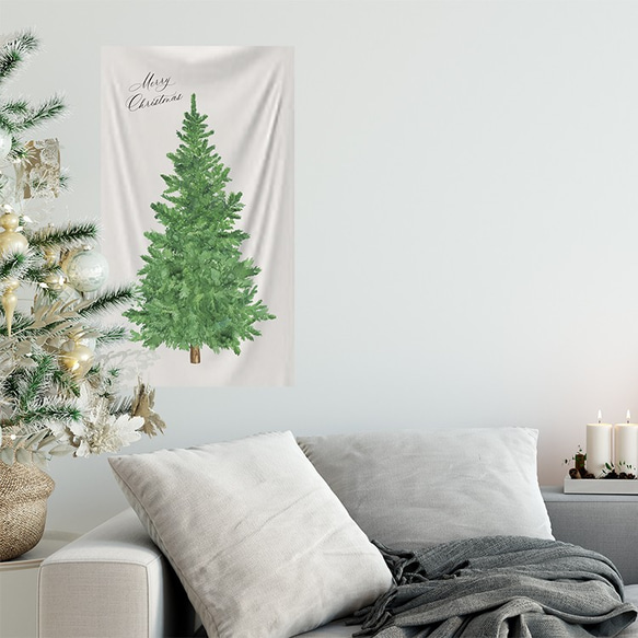 送料無料も　ツリータペストリー　壁掛け 簡単　SSサイズ価格　クリスマスツリー クリスマス0001 4枚目の画像