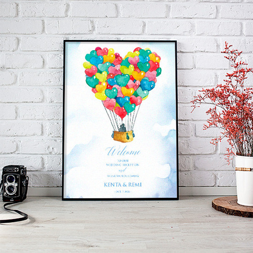 ウェルカムボード 結婚式 名入れ バルーン 風船 二次会 ポスター