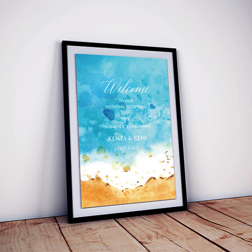 最短3日｜送料無料｜ウェルカムボード 海 夏 bord0077 ウェルカム