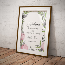ウェルカムボード 結婚式  名入れ 二次会　ポスター印刷　パネル加工OK　bord0118 3枚目の画像