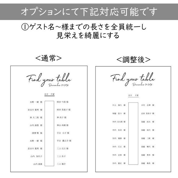 席次　シーティングリスト シーティングチャート 結婚式　二次会　パネル加工 bord0182 4枚目の画像