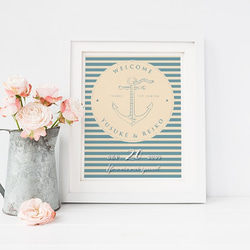 ウェルカムボード　海　ビーチ　 名入れ 結婚式　二次会　ポスター印刷　パネル加工OK　bord0207 3枚目の画像