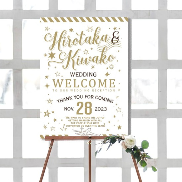 ウェルカムボード 名入れ 結婚式 二次会 ポスター印刷 パネル加工OK