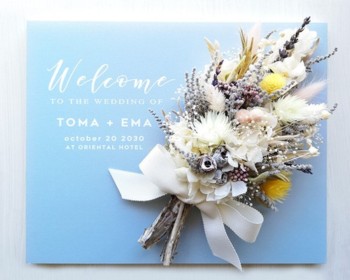 ドライフラワー　ウェルカムボード　結婚式　ウェディング　準備 ウェルカムボード 花 プリザーブド ドライフラワー 結婚式