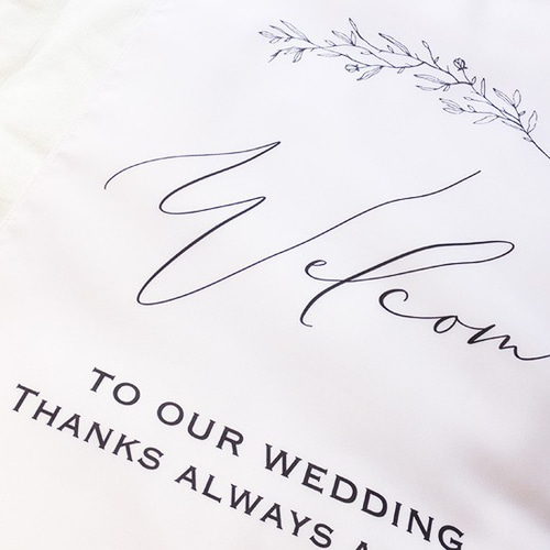 タペストリー Weddingお洒落フレーズ 選べる3サイズ 横長タイプ