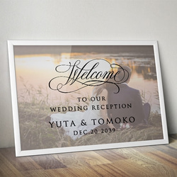 お手持ちのお写真をウェルカムボードに加工　結婚式 名入れ 二次会　ウェルカムアイテム bord0372 2枚目の画像