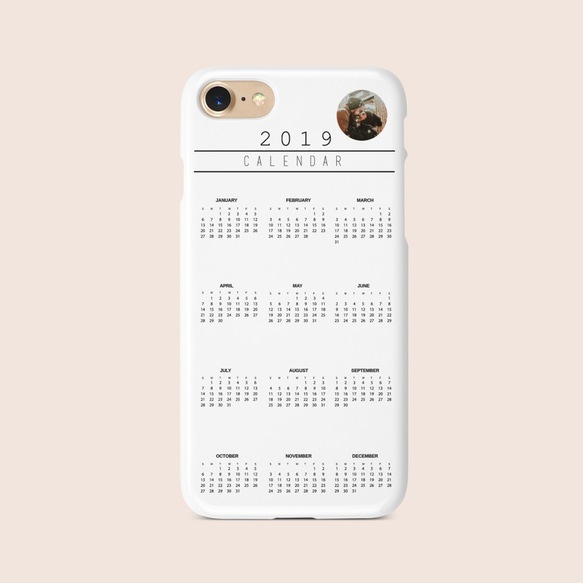 iphoneカバー ケース　クリア【カレンダー】  写真入 iphone008 5枚目の画像