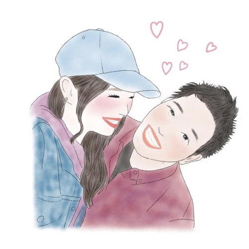 ふんわり系似顔絵 ウェルカムボード 結婚式 オーダーメイド ふんわり系似顔絵 ウェルカムボード 結婚式 オーダーメイド