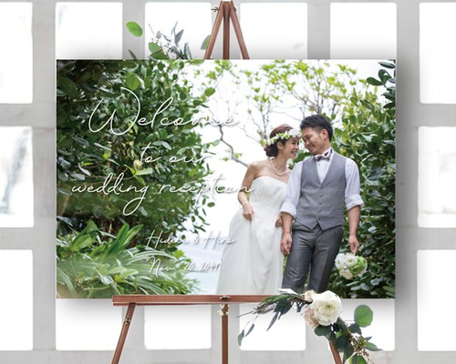 最短3日！送料無料 ウェルカムボード 写真 データも無料でお渡し 結婚