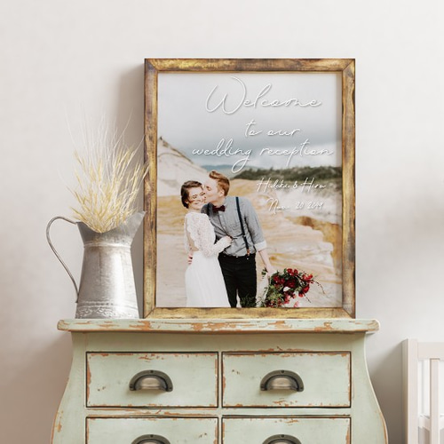 最短3日！送料無料 ウェルカムボード 写真 データも無料でお渡し 結婚