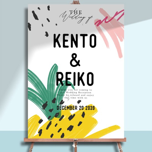 カラフルなウェルカムボード 最短3日｜送料無料｜ウェルカムボード bord0445 ウェルカムボード