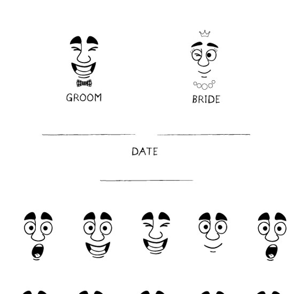 結婚式 参加型 結婚証明書 ウェディング  人前式 スマイルフェイス certificate0004 2枚目の画像