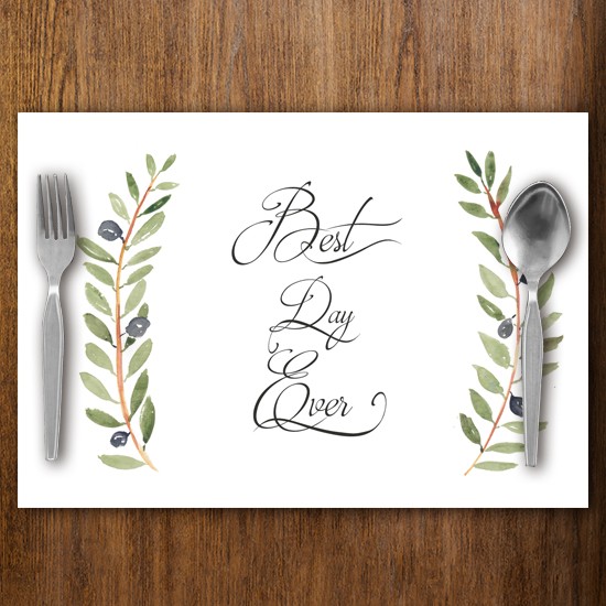 ランチョンマット 紙製 オリーブ 結婚式 二次会 カフェ luncheon0011        Ω