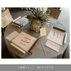 ランチョンマット 紙製 リーフデザイン メニュー表入 結婚式 二次会 カフェ luncheon0009 5枚目の画像