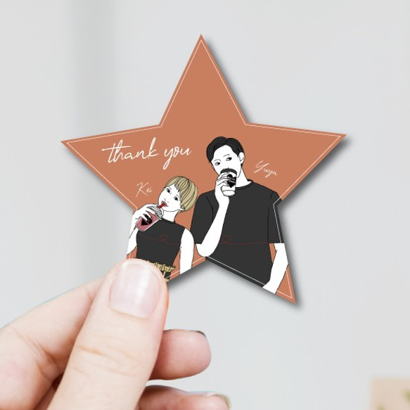 ガーリーでモードおしゃれな似顔絵　ウェルカムボード　結婚式　オーダーメイド　nigaoe002 一度描いていただいた似顔絵を 席次表　メニュー表　タペストリー　タグ　シール　芳名帳　など　様々なものに加工可能です #結婚記念日