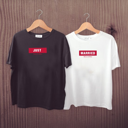 Tシャツ　ペアTシャツ　名入れ 　前撮り 結婚式 マタニティーフォト  t-shirt0009 3枚目の画像