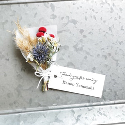 【２個で500円】ビビッド　ミニブーケ 結婚式 ミニ花束 席札に　ウェディング bouquet009 4枚目の画像