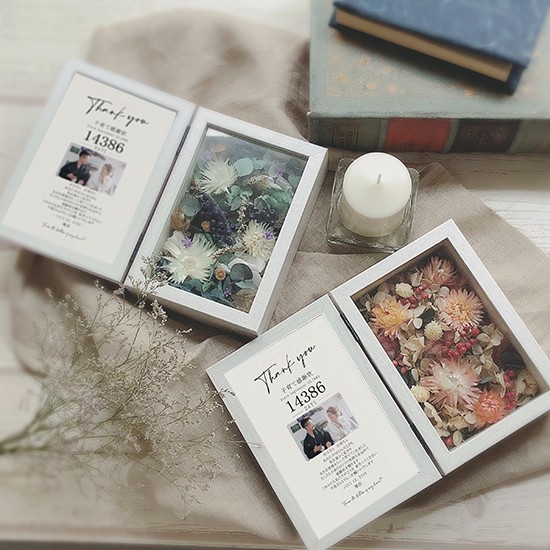 子育て感謝状 ウェディング【フラワーフォトボックス】 フラワーボックス 木箱 結婚式 花 flowerbox0020