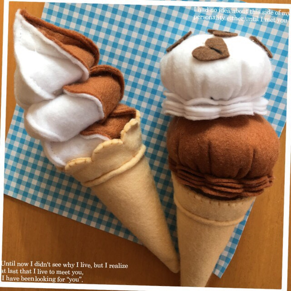 ★☆おまめ☆★オーダーページ フェルトままごとアイスクリーム アイスクリームオーダーページ】新作フレーバー登場‼️ フェルトままごと