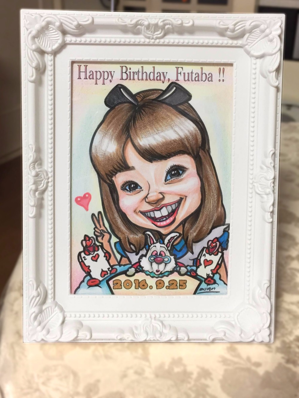 かわいい似顔絵(フレーム付き☆卓上サイズ)