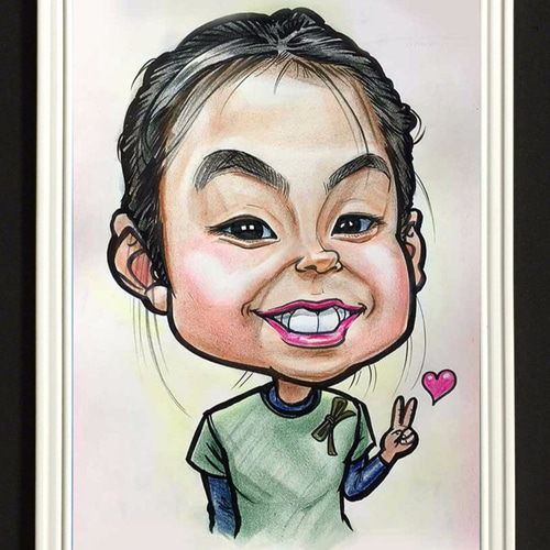 かわいい似顔絵A4サイズ 雑貨・その他 似顔絵アーティスト 花木マロン